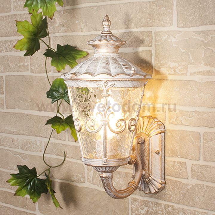 Светильник уличный настенный Elektrostandard Diadema U (GLYF-8046U) белое золото