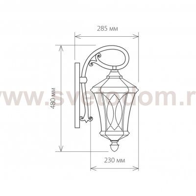 Virgo D капучино уличный настенный светильник GLXT-1450D Elektrostandard