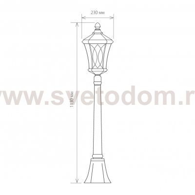 Virgo F капучино уличный светильник на столбе IP44 GLXT-1450F Elektrostandard