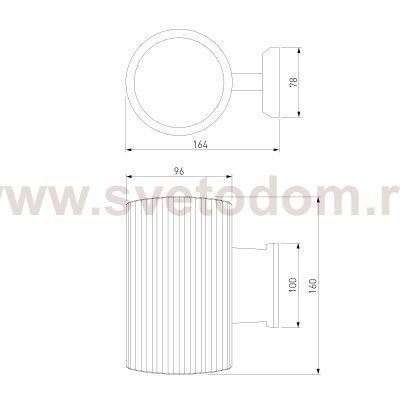 Уличный настенный светильник Strict IP54 1404 TECHNO серый Elektrostandard