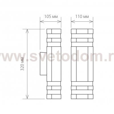 Уличный настенный светильник 1443 TECHNO черный Elektrostandard