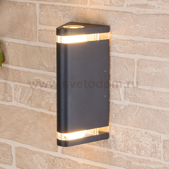 Настенный уличный светильник Elektrostandard Techno 1484 черный