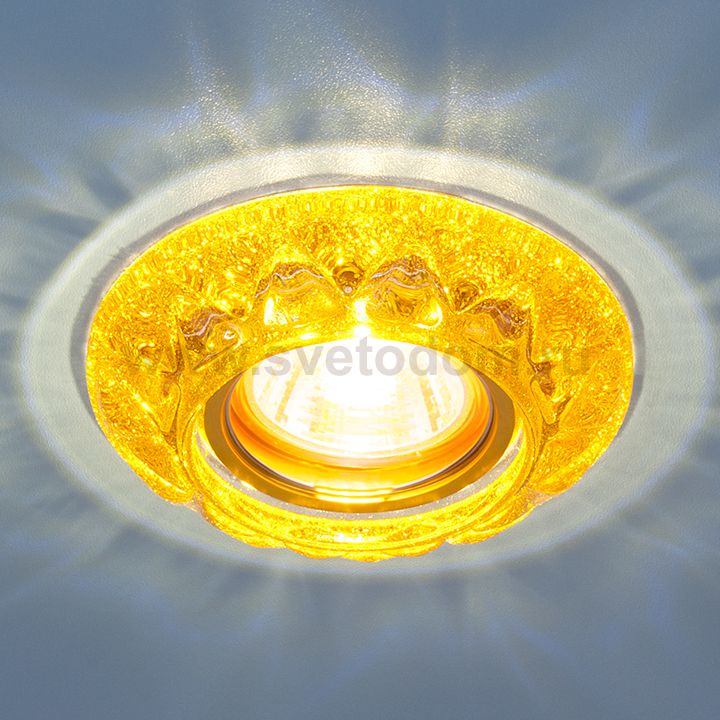 Точечный светильник со светодиодами Elektrostandard 7249 MR16 GD золотой блеск