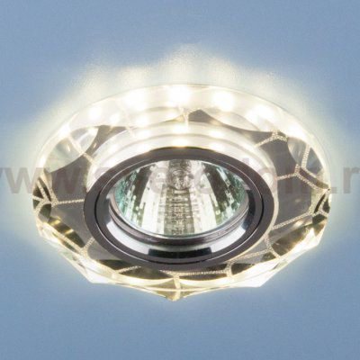 Встраиваемый потолочный светильник со светодиодной подсветкой Elektrostandard 2120 MR16 SL зеркальный/серебро