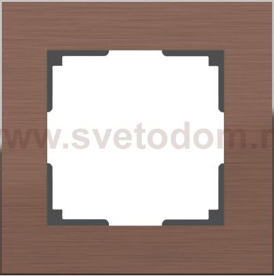 Рамка на 1 пост (коричневый алюминий) WL11-Frame-01 Werkel