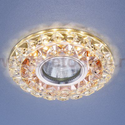 Встраиваемый потолочный светильник со светодиодной подсветкой Elektrostandard 2170 MR16 GC CL тонированный прозрачный
