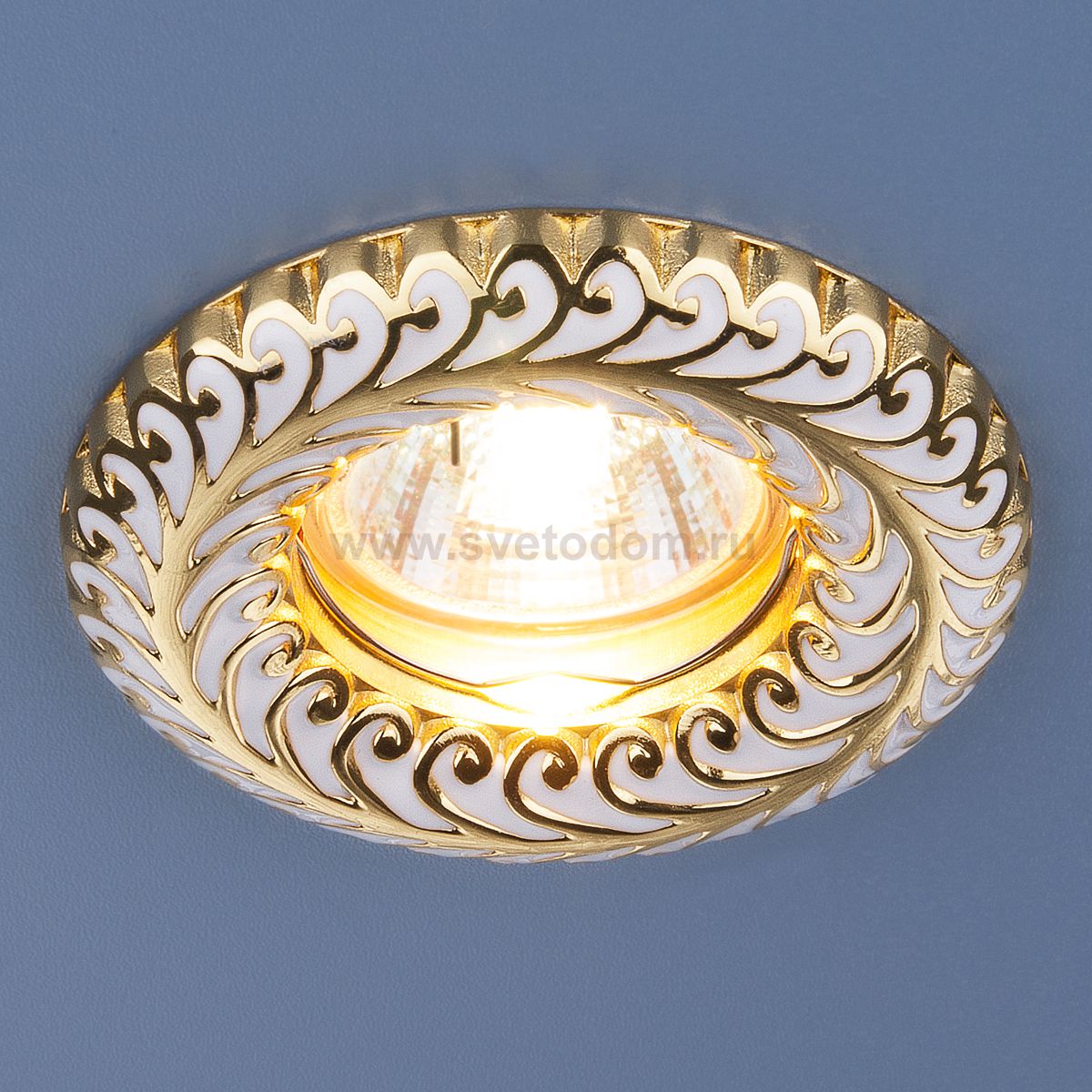 Точечный светильник Elektrostandard 7001 MR16 WH/GD белый/золото