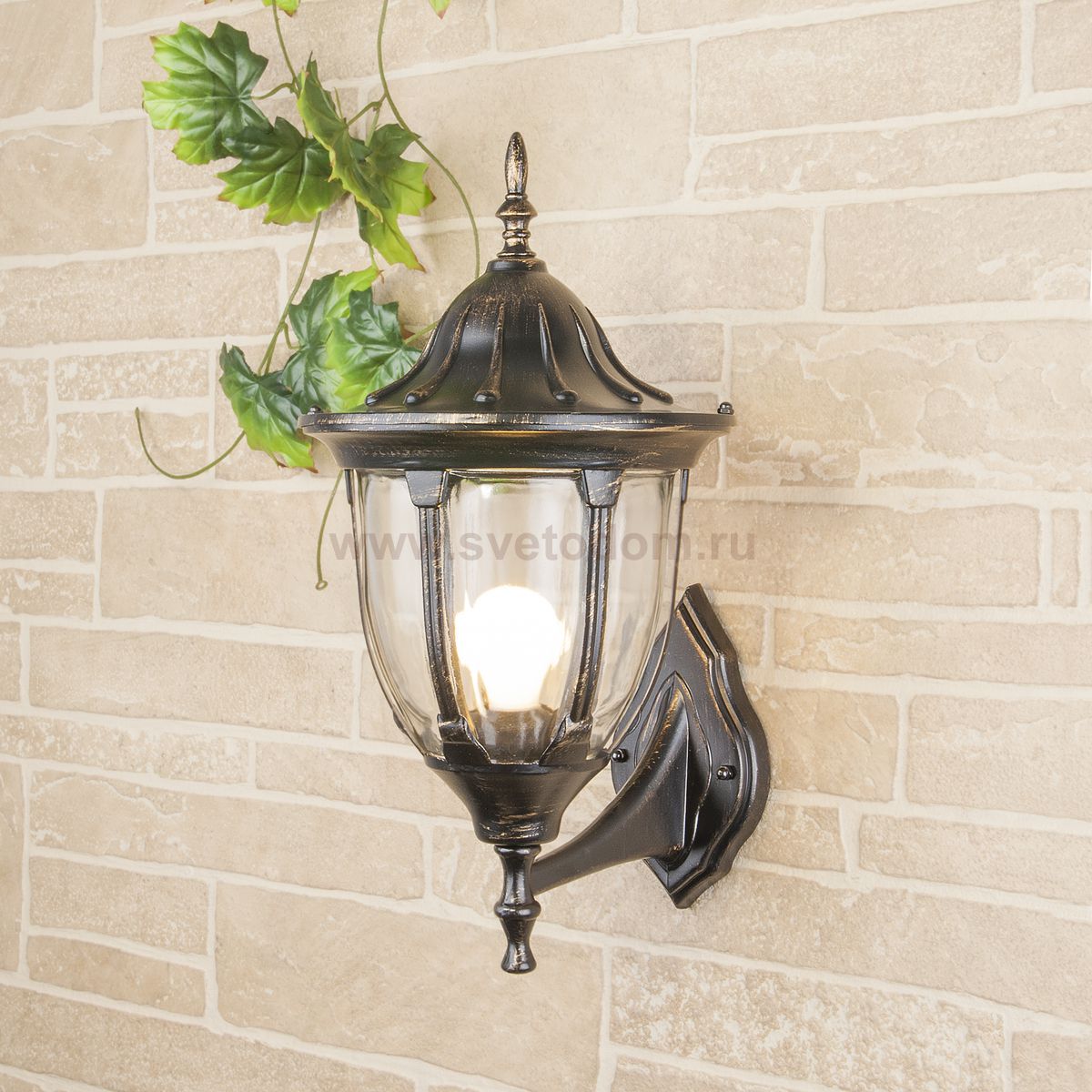 Светильник уличный настенный Elektrostandard GL 1003U черное золото