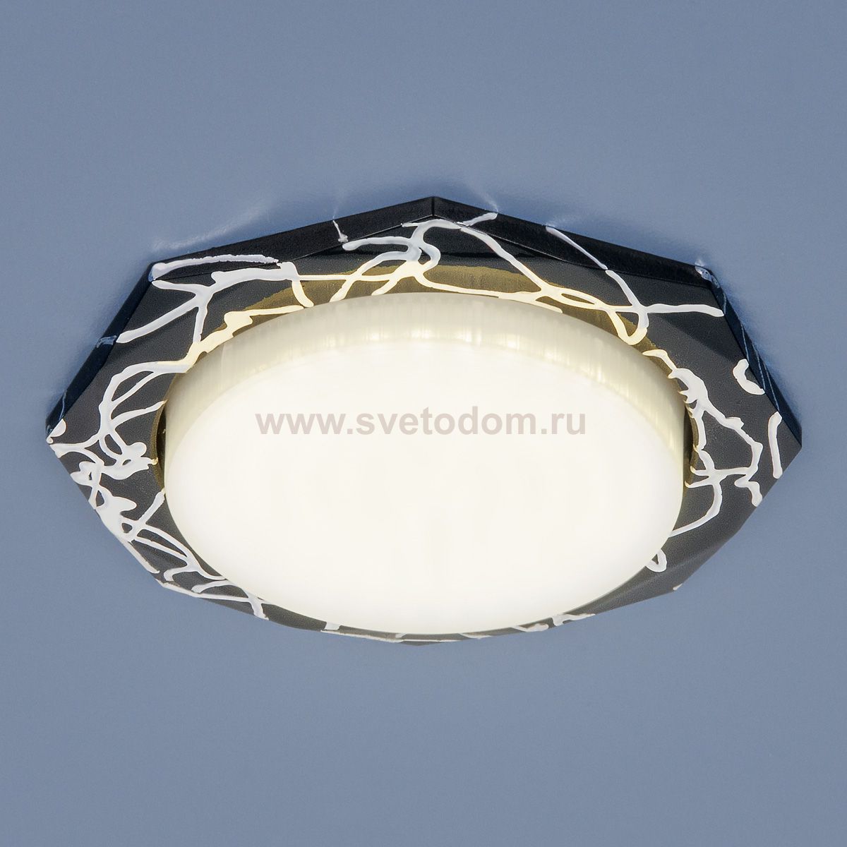 Встраиваемый точечный светильник Elektrostandard 1065 GX53 BK/SL черный/серебро