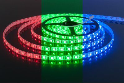 Светодиодная лента Лента светодиодная 12V 14,4W 60Led 5050 IP65 RGB, 5м Elektrostandard