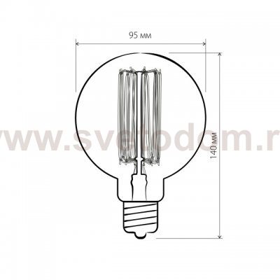 Ретро лампа Эдисона G95 60W E27 Elektrostandard