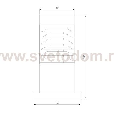 Ландшафтный светильник IP54 1508 TECHNO черный Elektrostandard