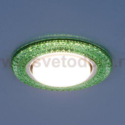 Точечный светильник со светодиодами Elektrostandard 3030 GX53 GR зеленый
