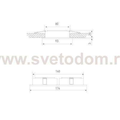 Точечный светильник 1051/2 BK черный Elektrostandard
