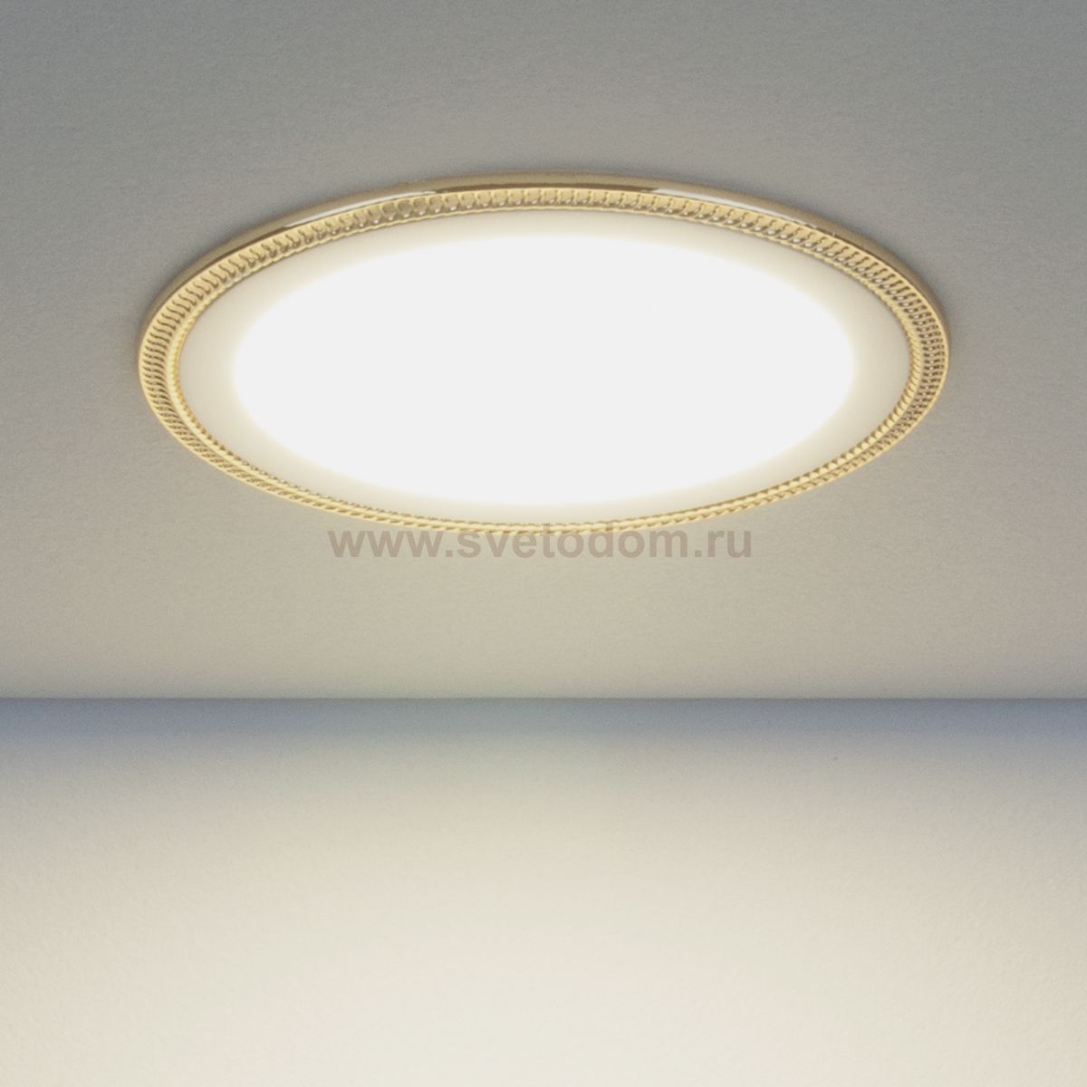 Встраиваемый потолочный светодиодный светильник Elektrostandard DLR006 12W 4200K PS/G перламутровый серебро/золото