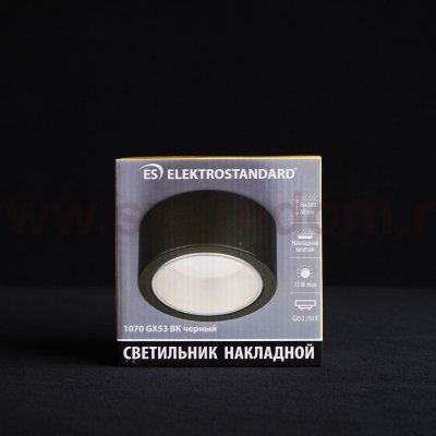 Накладной точечный светильник 1070 GX53 BK черный Elektrostandard
