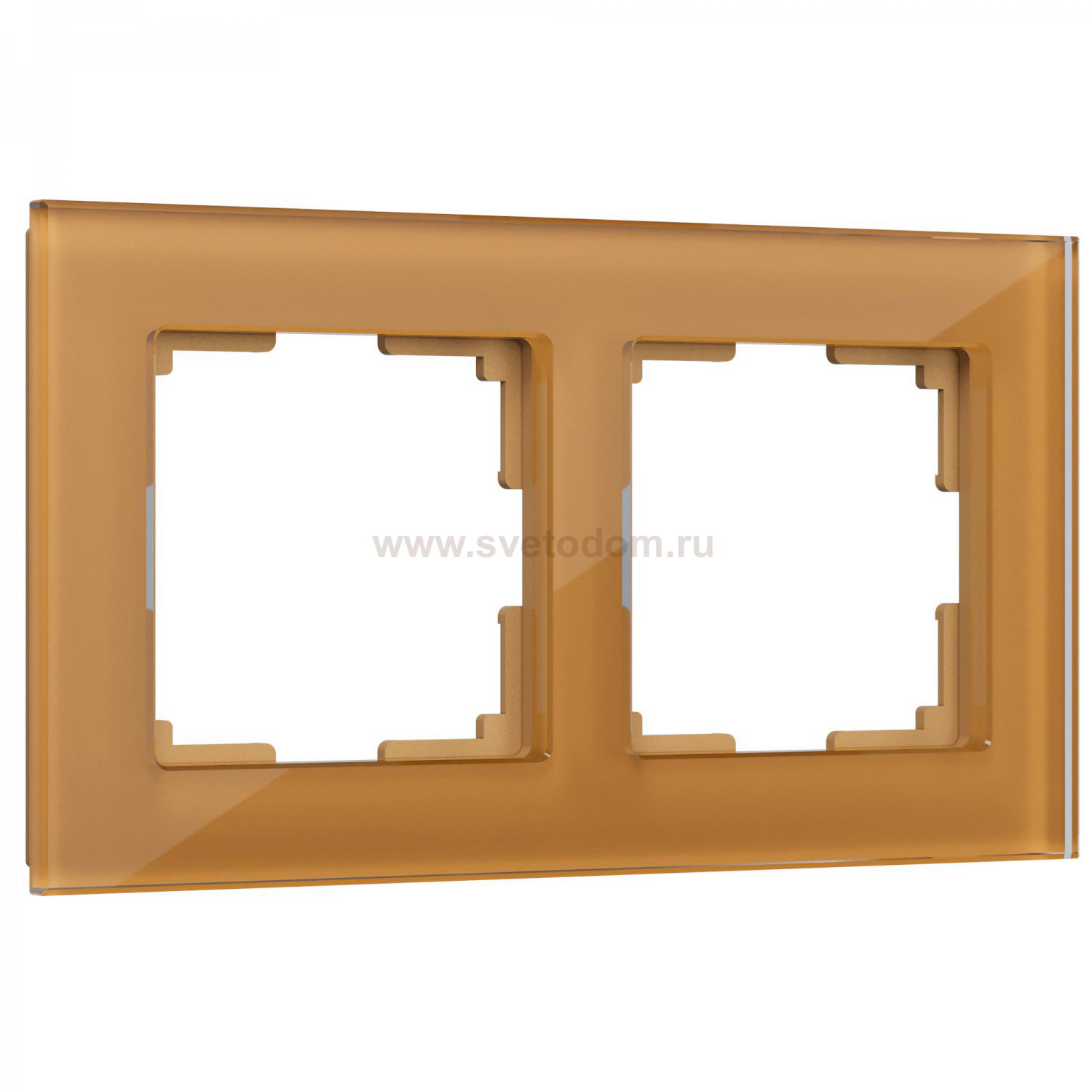 Рамка на 2 поста (бронзовый,стекло) Werkel WL01-Frame-02