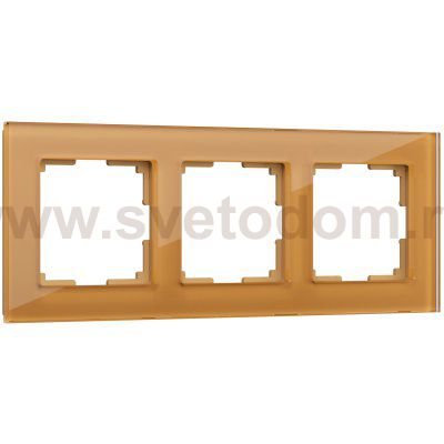 Рамка на 3 поста (бронзовый,стекло) Werkel WL01-Frame-03