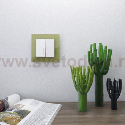 Рамка на 1 пост (фисташковый) WL01-Frame-01 Werkel