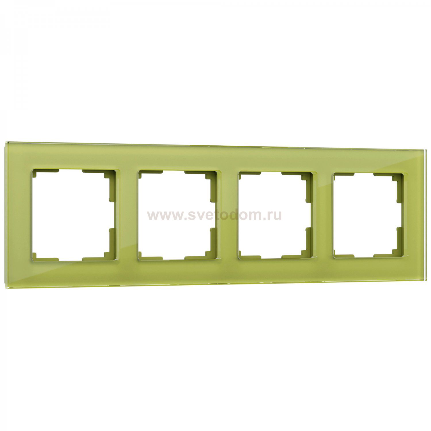 Рамка на 4 поста (фисташковый,стекло) Werkel WL01-Frame-04
