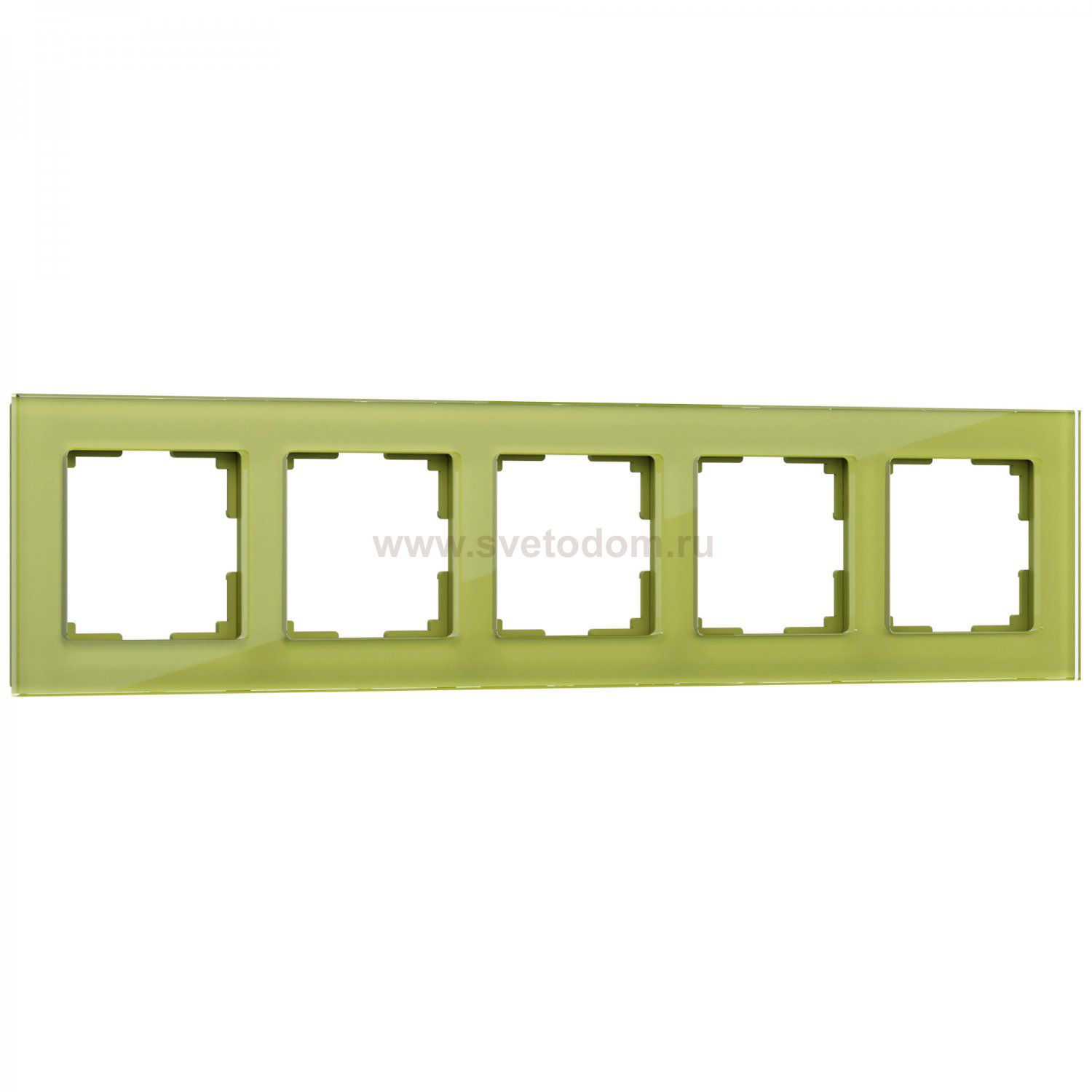 Рамка на 5 постов (фисташковый,стекло) Werkel WL01-Frame-05
