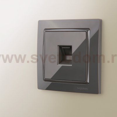 Рамка на 1 пост (серо-коричневый, basic) Werkel WL03-Frame-01