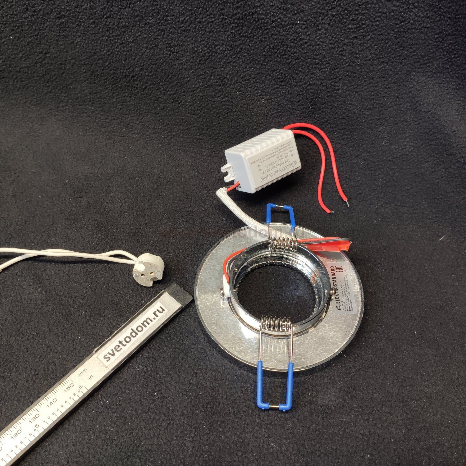 Светодиодный встраиваемый светильник с подсветкой Elektrostandard 7021 MR16 SL/CH зеркальный/хром