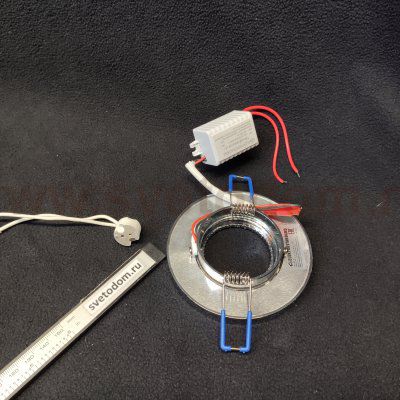Светодиодный встраиваемый светильник с подсветкой Elektrostandard 7021 MR16 SL/CH зеркальный/хром