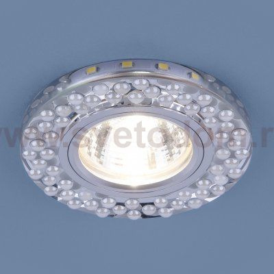 Встраиваемый точечный светильник с LED подсветкой 2194 MR16 SL/WH зеркальный/белый Elektrostandard