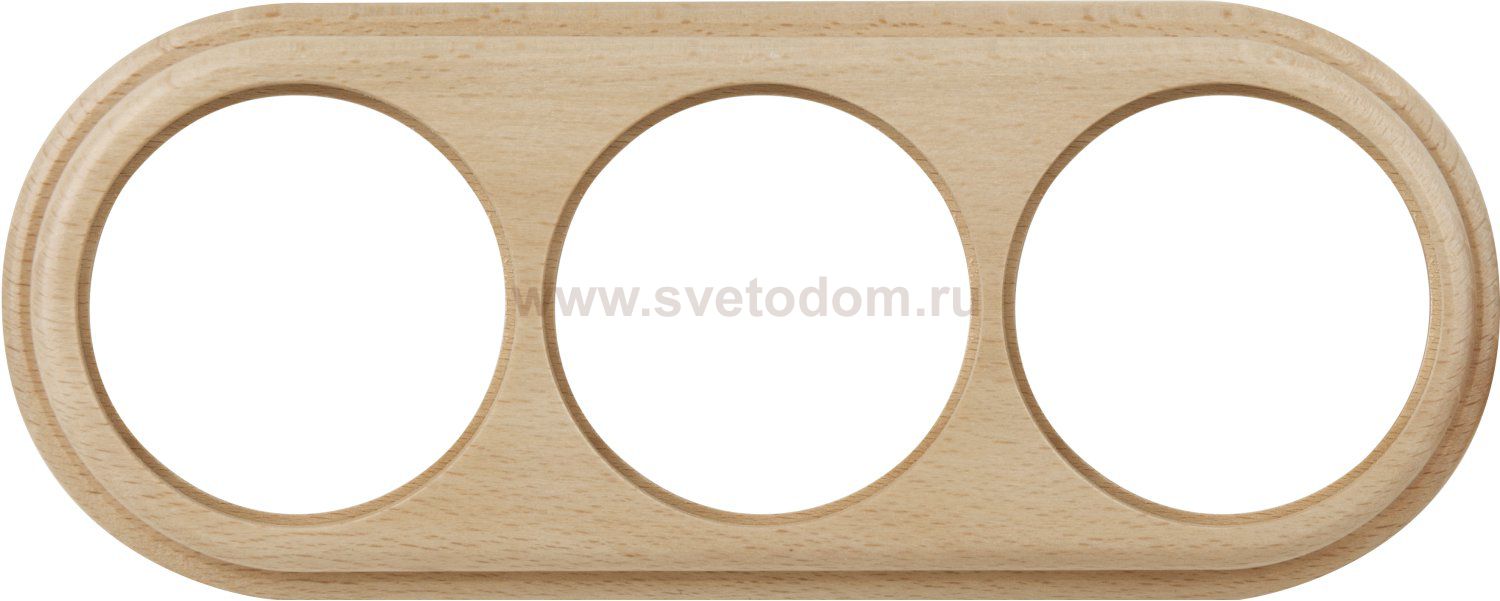 Рамка на 3 поста (светлый бук) WL15-frame-03 Werkel