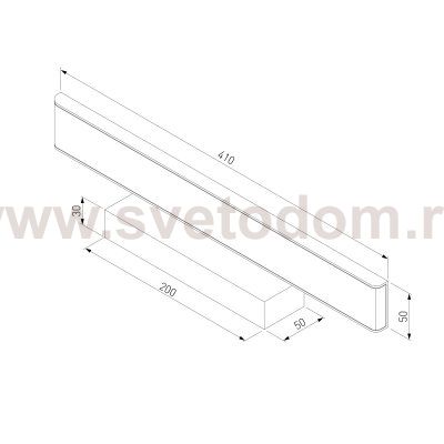 Настенный светодиодный светильник Sankara LED MRL LED 16W 1009 IP20 черный Elektrostandard