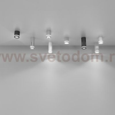 Накладной акцентный светодиодный светильник DLR021 9W 4200K хром матовый Elektrostandard