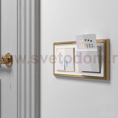 Рамка на 2 поста (золото/белый) Werkel WL17-Frame-02