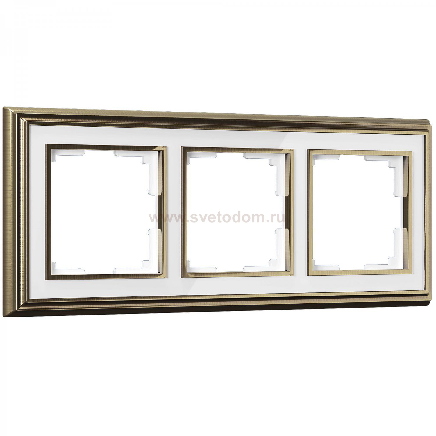 Рамка на 3 поста (бронза/белый) Werkel WL17-Frame-03