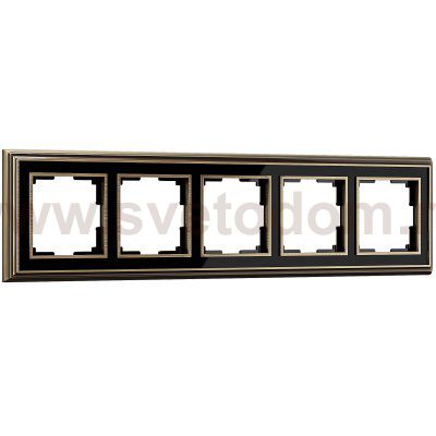 Рамка на 5 постов (бронза/черный) Werkel WL17-Frame-05
