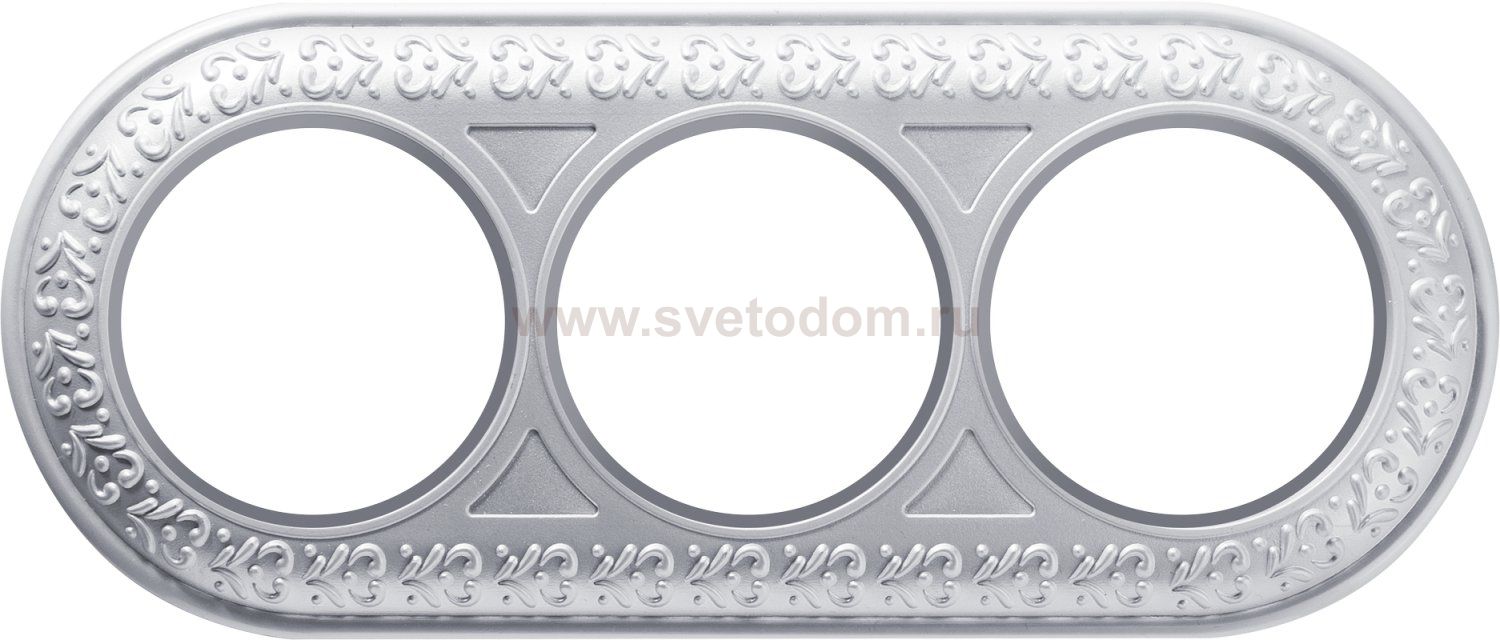 Рамка на 3 поста (жемчужный) WL70-frame-03 Werkel