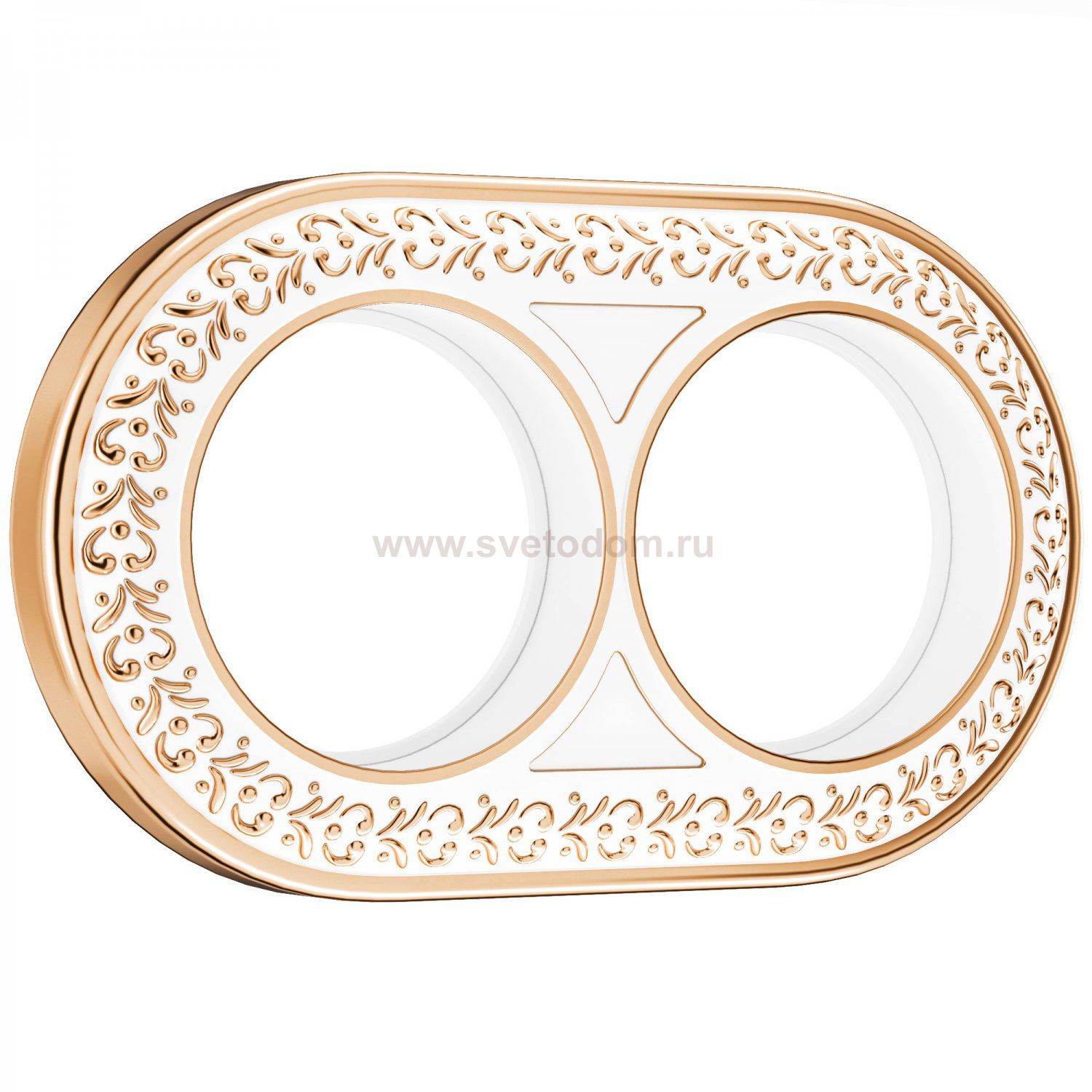 Рамка на 2 поста (белое золото) Werkel WL70-frame-02