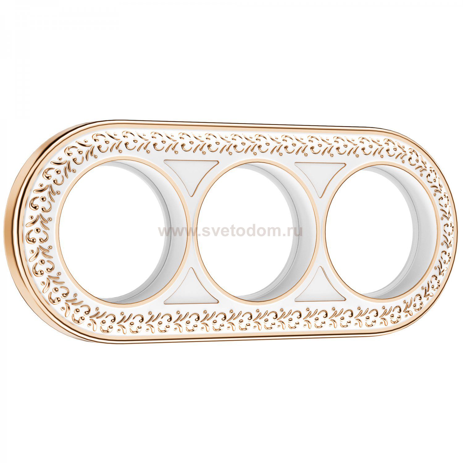 Рамка на 3 поста (белое золото) Werkel WL70-frame-03