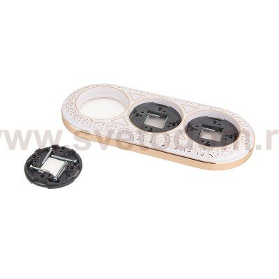 Рамка на 3 поста (белое золото) WL70-frame-03 Werkel