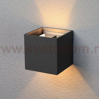 Winner черный уличный настенный светодиодный светильник 1548 TECHNO LED Elektrostandard