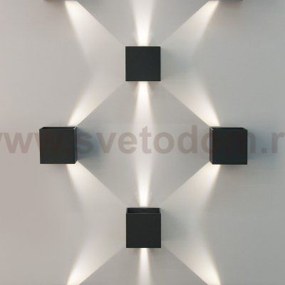 Winner черный уличный настенный светодиодный светильник 1548 TECHNO LED Elektrostandard