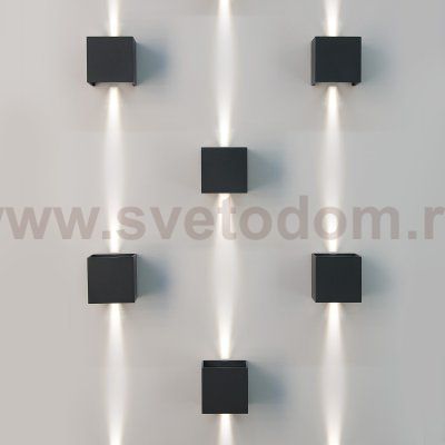 Winner черный уличный настенный светодиодный светильник 1548 TECHNO LED Elektrostandard