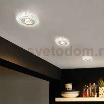 Светильник встраиваемый MR16 с подсветкой прозрачный 2200 MR16 Elektrostandard