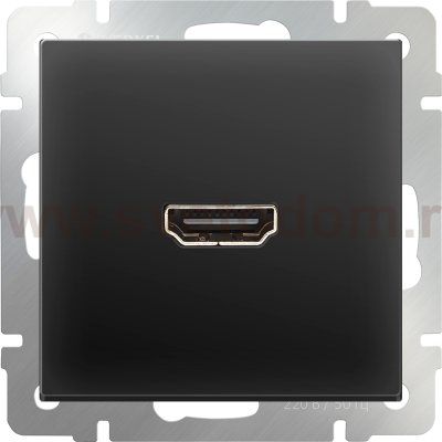 Розетка HDMI (черный матовый) WL08-60-11 Werkel