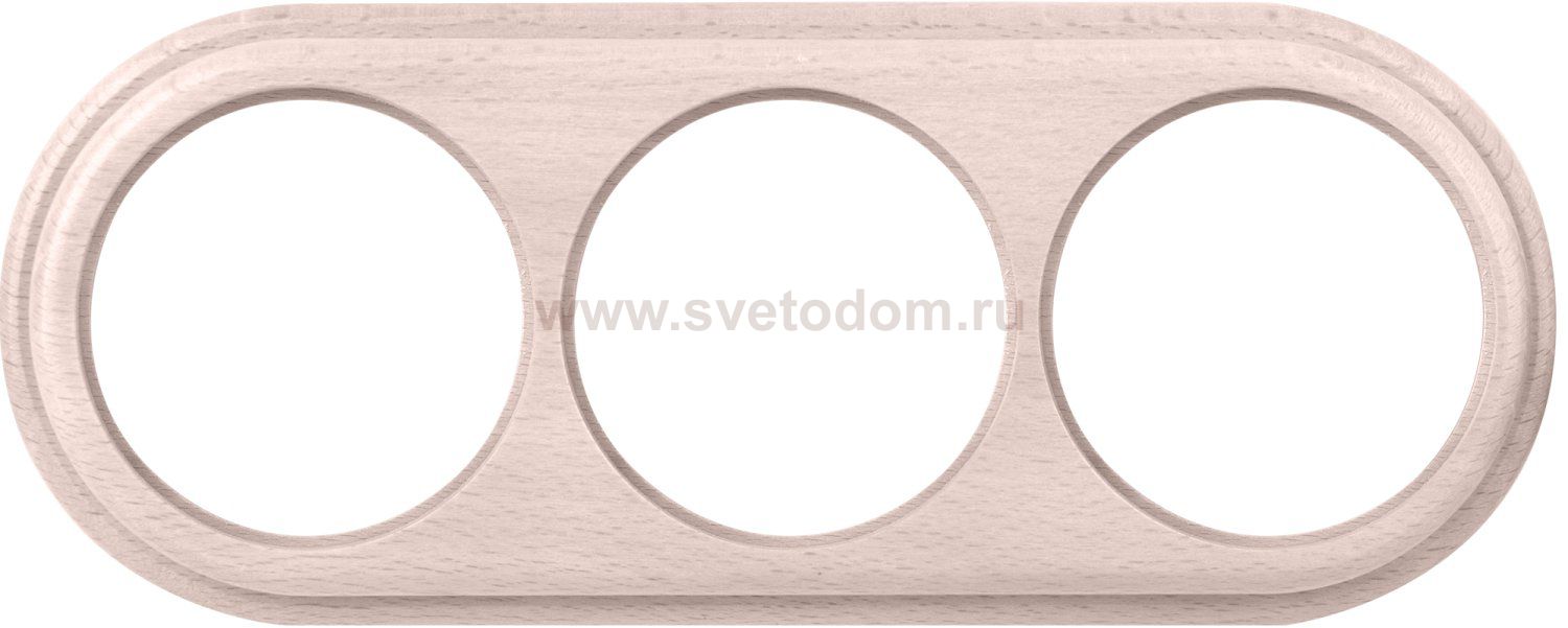 Рамка на 3 поста (беленый дуб) WL15-frame-03 Werkel