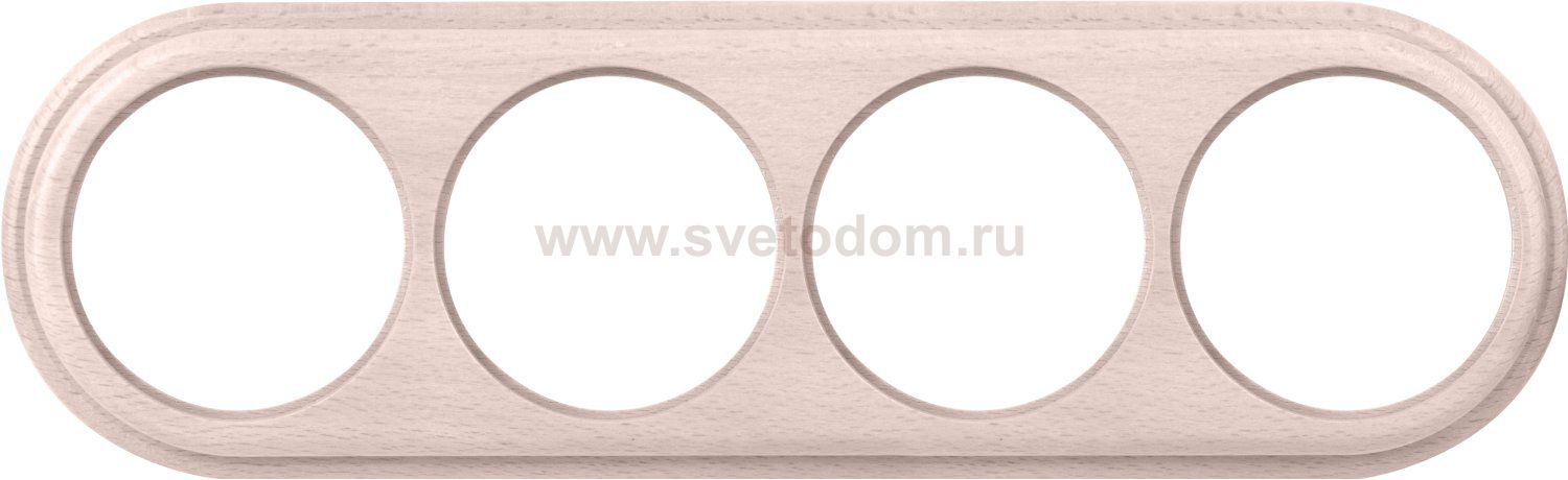 Рамка на 4 поста (беленый дуб) WL15-frame-04 Werkel