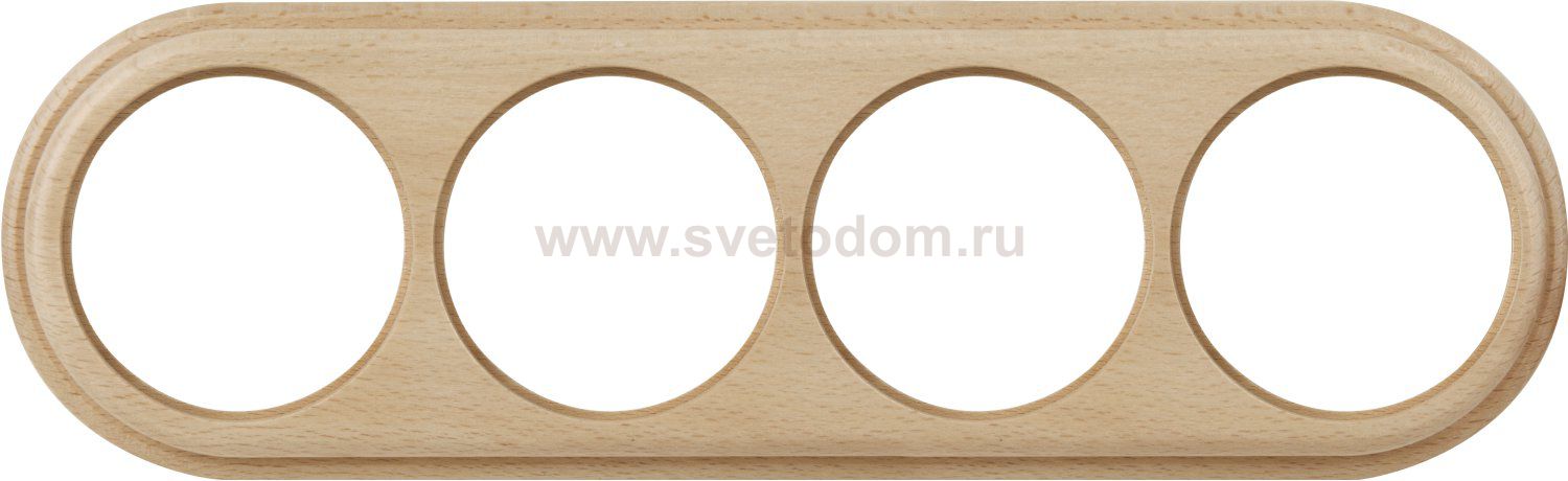 Рамка на 4 поста (светлый бук) WL15-frame-04 Werkel