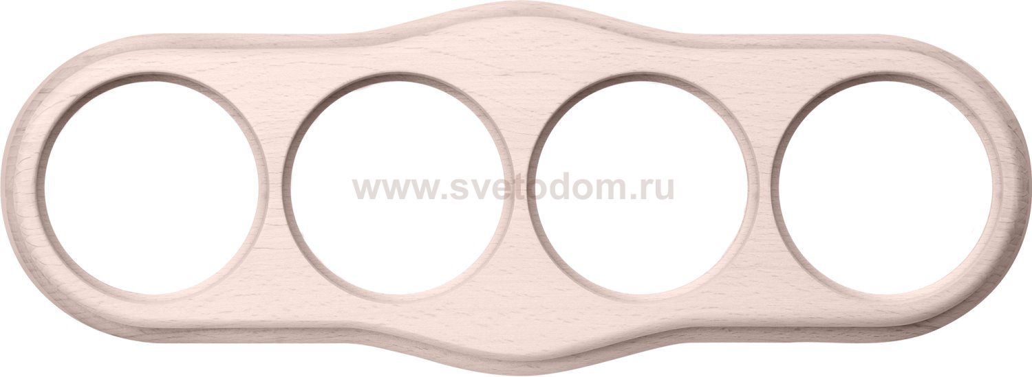 Рамка на 4 поста (беленый дуб) WL20-frame-04 Werkel