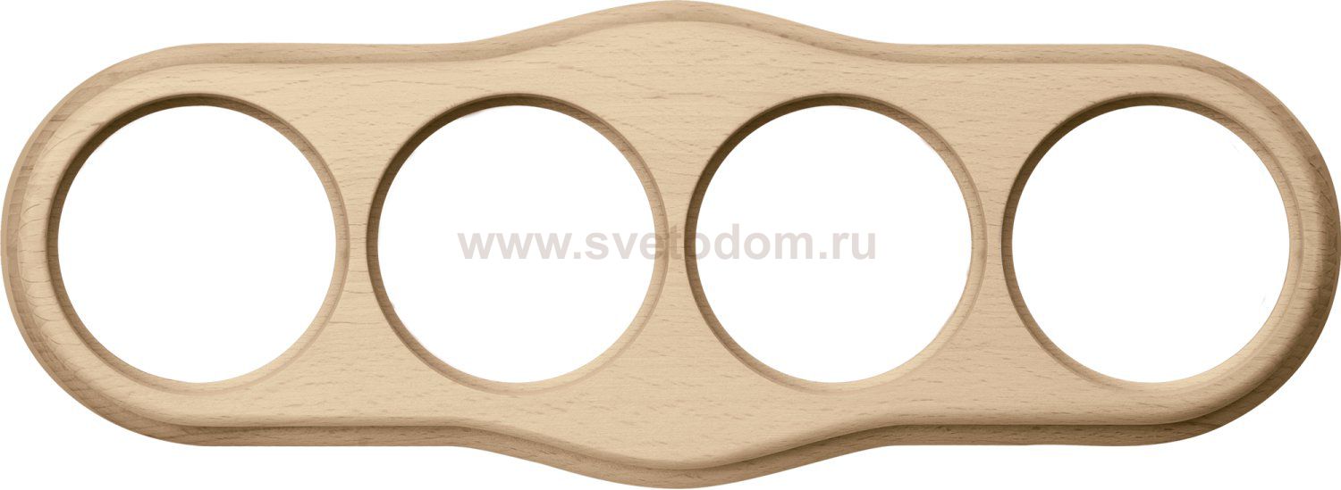 Рамка на 4 поста (светлый бук) WL20-frame-04 Werkel