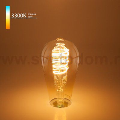 Лампа светодиодная Elektrostandard FDL 8W 3300K E27 (ST64 спираль тонированный)